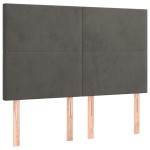 vidaXL Tăblii de pat, 4 buc, gri închis, 72x5x78/88 cm, catifea vidaXL Tăblii de pat, 4 buc, gri închis, 72x5x78/88 cm, catifea