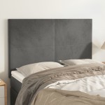 vidaXL Tăblii de pat, 4 buc, gri închis, 72x5x78/88 cm, catifea vidaXL Tăblii de pat, 4 buc, gri închis, 72x5x78/88 cm, catifea