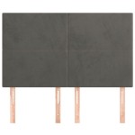 vidaXL Tăblii de pat, 4 buc, gri închis, 72x5x78/88 cm, catifea vidaXL Tăblii de pat, 4 buc, gri închis, 72x5x78/88 cm, catifea