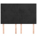 vidaXL Tăblii de pat, 4 buc, negru, 72x5x78/88 cm, catifea vidaXL Tăblii de pat, 4 buc, negru, 72x5x78/88 cm, catifea