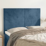 vidaXL Tăblii de pat, 4 buc, albastru închis, 72x5x78/88 cm, catifea vidaXL Tăblii de pat, 4 buc, albastru închis, 72x5x78/88 cm, catifea