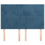 vidaXL Tăblii de pat, 4 buc, albastru închis, 72x5x78/88 cm, catifea vidaXL Tăblii de pat, 4 buc, albastru închis, 72x5x78/88 cm, catifea