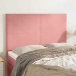 vidaXL Tăblii de pat, 4 buc, roz, 72x5x78/88 cm, catifea vidaXL Tăblii de pat, 4 buc, roz, 72x5x78/88 cm, catifea