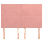 vidaXL Tăblii de pat, 4 buc, roz, 72x5x78/88 cm, catifea vidaXL Tăblii de pat, 4 buc, roz, 72x5x78/88 cm, catifea