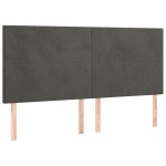 vidaXL Tăblii de pat, 4 buc, gri închis, 80x5x78/88 cm, catifea vidaXL Tăblii de pat, 4 buc, gri închis, 80x5x78/88 cm, catifea