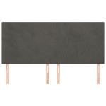 vidaXL Tăblii de pat, 4 buc, gri închis, 80x5x78/88 cm, catifea vidaXL Tăblii de pat, 4 buc, gri închis, 80x5x78/88 cm, catifea