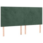 vidaXL Tăblii de pat, 4 buc, verde închis, 80x5x78/88 cm, catifea vidaXL Tăblii de pat, 4 buc, verde închis, 80x5x78/88 cm, catifea