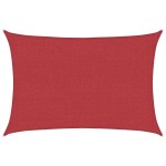vidaXL Pânză parasolar, roșu, 2x2,5 m, HDPE, 160 g/m²