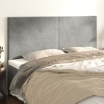 vidaXL Tăblii de pat, 4 buc, gri deschis, 90x5x78/88 cm, catifea vidaXL Tăblii de pat, 4 buc, gri deschis, 90x5x78/88 cm, catifea