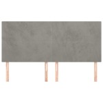 vidaXL Tăblii de pat, 4 buc, gri deschis, 90x5x78/88 cm, catifea vidaXL Tăblii de pat, 4 buc, gri deschis, 90x5x78/88 cm, catifea