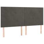 vidaXL Tăblii de pat, 4 buc, gri închis, 90x5x78/88 cm, catifea vidaXL Tăblii de pat, 4 buc, gri închis, 90x5x78/88 cm, catifea
