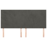 vidaXL Tăblii de pat, 4 buc, gri închis, 90x5x78/88 cm, catifea vidaXL Tăblii de pat, 4 buc, gri închis, 90x5x78/88 cm, catifea