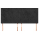 vidaXL Tăblii de pat, 4 buc, negru, 90x5x78/88 cm, catifea vidaXL Tăblii de pat, 4 buc, negru, 90x5x78/88 cm, catifea