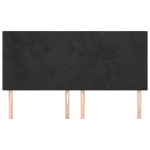 vidaXL Tăblii de pat, 4 buc, negru, 100x5x78/88 cm, catifea
