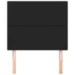 vidaXL Tăblie de pat neagră 80x5x118/128 cm piele ecologică