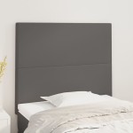 vidaXL Tăblii de pat, 2 buc, gri, 80x5x78/88 cm, piele ecologică vidaXL Tăblii de pat, 2 buc, gri, 80x5x78/88 cm, piele ecologică