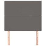 vidaXL Tăblii de pat, 2 buc, gri, 80x5x78/88 cm, piele ecologică vidaXL Tăblii de pat, 2 buc, gri, 80x5x78/88 cm, piele ecologică