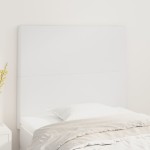 vidaXL Tăblii de pat, 2 buc, alb, 90x5x78/88 cm, piele ecologică vidaXL Tăblii de pat, 2 buc, alb, 90x5x78/88 cm, piele ecologică