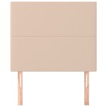 vidaXL Tăblii de pat 2 buc, cappuccino 90x5x78/88 cm piele ecologică