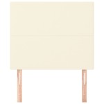 vidaXL Tăblie de pat crem 100x5x118/128 cm piele ecologică