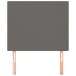 vidaXL Tăblii de pat, 2 buc, gri, 100x5x78/88 cm, piele ecologică vidaXL Tăblii de pat, 2 buc, gri, 100x5x78/88 cm, piele ecologică