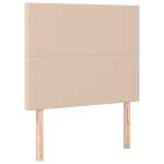 vidaXL Tăblii de pat 2 buc, cappuccino 100x5x78/88 cm piele ecologică