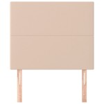 vidaXL Tăblii de pat 2 buc, cappuccino 100x5x78/88 cm piele ecologică