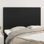vidaXL Tăblii de pat, 4 buc, negru, 72x5x78/88 cm, piele ecologică vidaXL Tăblii de pat, 4 buc, negru, 72x5x78/88 cm, piele ecologică