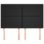 vidaXL Tăblii de pat, 4 buc, negru, 72x5x78/88 cm, piele ecologică vidaXL Tăblii de pat, 4 buc, negru, 72x5x78/88 cm, piele ecologică