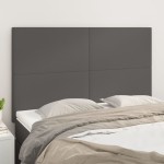 vidaXL Tăblii de pat, 4 buc, gri, 72x5x78/88 cm, piele ecologică