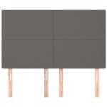 vidaXL Tăblii de pat, 4 buc, gri, 72x5x78/88 cm, piele ecologică