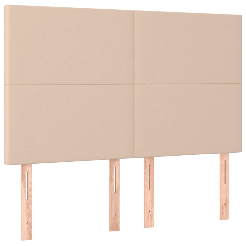vidaXL Tăblii de pat 4 buc. cappuccino 72x5x78/88 cm piele ecologică