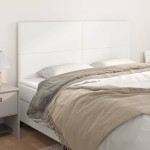vidaXL Tăblii de pat, 4 buc, alb, 80x5x78/88 cm, piele ecologică vidaXL Tăblii de pat, 4 buc, alb, 80x5x78/88 cm, piele ecologică