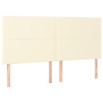 vidaXL Tăblii de pat, 4 buc, crem, 90x5x78/88 cm, piele ecologică vidaXL Tăblii de pat, 4 buc, crem, 90x5x78/88 cm, piele ecologică