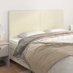 vidaXL Tăblii de pat, 4 buc, crem, 90x5x78/88 cm, piele ecologică vidaXL Tăblii de pat, 4 buc, crem, 90x5x78/88 cm, piele ecologică