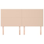 vidaXL Tăblii de pat 4 buc, cappuccino 100x5x78/88 cm piele ecologică