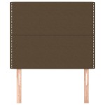 vidaXL Tăblii de pat, 2 buc, maro închis, 80x5x78/88 cm, textil