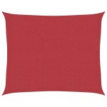 vidaXL Pânză parasolar, roșu, 2,5x3 m, HDPE, 160 g/m²