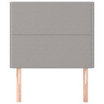 vidaXL Tăblii de pat, 2 buc, gri deschis, 90x5x78/88 cm, textil