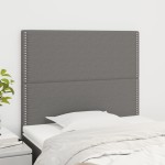 vidaXL Tăblii de pat, 2 buc, gri închis, 90x5x78/88 cm, textil vidaXL Tăblii de pat, 2 buc, gri închis, 90x5x78/88 cm, textil