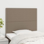vidaXL Tăblii de pat, 2 buc, gri taupe, 90x5x78/88 cm, textil vidaXL Tăblii de pat, 2 buc, gri taupe, 90x5x78/88 cm, textil