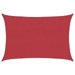 vidaXL Pânză parasolar, roșu, 2,5x4 m, HDPE, 160 g/m²