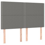vidaXL Tăblii de pat, 4 buc, gri închis, 72x5x78/88 cm, textil vidaXL Tăblii de pat, 4 buc, gri închis, 72x5x78/88 cm, textil