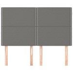 vidaXL Tăblii de pat, 4 buc, gri închis, 72x5x78/88 cm, textil vidaXL Tăblii de pat, 4 buc, gri închis, 72x5x78/88 cm, textil