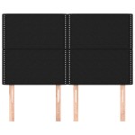 vidaXL Tăblii de pat, 4 buc, negru, 72x5x78/88 cm, textil vidaXL Tăblii de pat, 4 buc, negru, 72x5x78/88 cm, textil