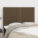 vidaXL Tăblii de pat, 4 buc, maro închis, 72x5x78/88 cm, textil