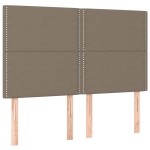 vidaXL Tăblii de pat, 4 buc, gri taupe, 72x5x78/88 cm, textil vidaXL Tăblii de pat, 4 buc, gri taupe, 72x5x78/88 cm, textil