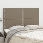 vidaXL Tăblii de pat, 4 buc, gri taupe, 72x5x78/88 cm, textil vidaXL Tăblii de pat, 4 buc, gri taupe, 72x5x78/88 cm, textil