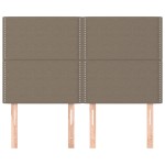vidaXL Tăblii de pat, 4 buc, gri taupe, 72x5x78/88 cm, textil vidaXL Tăblii de pat, 4 buc, gri taupe, 72x5x78/88 cm, textil