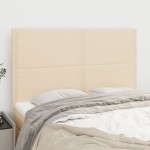 vidaXL Tăblii de pat, 4 buc, crem, 72x5x78/88 cm, textil vidaXL Tăblii de pat, 4 buc, crem, 72x5x78/88 cm, textil